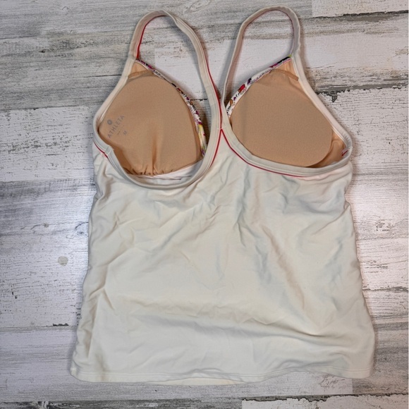 Athleta Paisley Pink White Green Tankini Size Medium - Picture 3 of 5